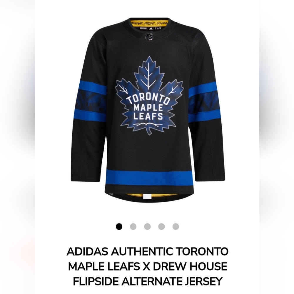 Adidas Maple Leafs Reversible Drew House  Hockey jersey Mens 44 BNWT